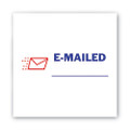 Pre-inked Shutter Stamp, Red/blue, Emailed, 1 5/8 X 1/2