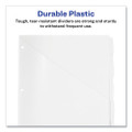 Write And Erase Durable Plastic Dividers With Pocket, 5-tab, 11.13 X 9.25, White, 1 Set