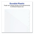 Write And Erase Durable Plastic Dividers With Pocket, 8-tab, 11.13 X 9.25, White, 1 Set