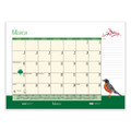 Recycled Desk Pad Calendar, Earthscapes Seasonal Artwork, 22 X 17, Black Binding/corners,12-month (jan To Dec): 2022