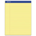 Perforated Writing Pads, Wide/legal Rule, 50 Canary-yellow 8.5 X 11.75 Sheets, Dozen - VISTOP20220