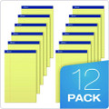 Perforated Writing Pads, Wide/legal Rule, 50 Canary-yellow 8.5 X 14 Sheets, Dozen - VISTOP20230
