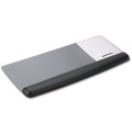 Antimicrobial Gel Mouse Pad/keyboard Wrist Rest Platform, 25.5 X 10.6, Black/silver