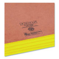Redrope Drop-front End Tab File Pockets With Fully Lined Colored Gussets, 3.5" Expansion, Letter Size, Redrope/yellow, 10/box