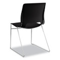 Motivate High-density Stacking Chair, Supports Up To 300 Lb, Onyx Seat, Black Back, Chrome Base, 4/carton