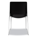 Motivate High-density Stacking Chair, Supports Up To 300 Lb, Onyx Seat, Black Back, Chrome Base, 4/carton