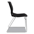 Motivate High-density Stacking Chair, Supports Up To 300 Lb, Onyx Seat, Black Back, Chrome Base, 4/carton