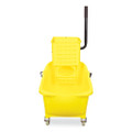 Side-press Wringer And Plastic Bucket Combo, 12 To 32 Oz, Yellow