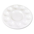 Round Plastic Paint Trays For Classroom, White, 10/pack Round Plastic Paint Trays For Classroom, White, 10/pack
