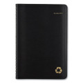 Recycled Weekly Block Format Appointment Book, 8.5 X 5.5, Black Cover, 12-month (jan To Dec): 2022