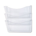 Unbreakable Wall Files, 3 Sections, A4/letter Size, 13.75" X 3.13" X 29.38", Clear