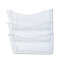 Unbreakable Wall Files, 3 Sections, A4/letter Size, 13.75" X 3.13" X 29.38", Clear Unbreakable Wall Files, 3 Sections, A4/letter Size, 13.75" X 3.13" X 29.38", Clear