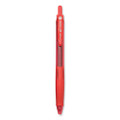 G-knock Begreen Gel Pen, Retractable, Fine 0.7 Mm, Red Ink, Red Barrel, Dozen