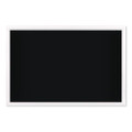 Magnetic Chalkboard With Decor Frame, 30 X 20, Black Surface/white Frame