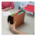 Extra-wide Expanding Wallets W/ Elastic Cord, 5.25" Expansion, 1 Section, Legal Size, Redrope