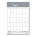 Bar Harbor Recycled Wirebound Monthly Wall Calendar, 15.5 X 22, White/blue/gray Sheets, 12-month (aug-july): 2022-2023