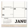 Recycled Monthly Horizontal Wall Calendar, Marble Stone Artwork, 14.88 X 12, White/sand Sheets, 12-month (jan To Dec): 2022