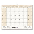Recycled Monthly Horizontal Wall Calendar, Marble Stone Artwork, 14.88 X 12, White/sand Sheets, 12-month (jan To Dec): 2022