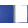 Pressboard Report Cover With Tyvek Reinforced Hinge, Two-piece Prong Fastener, 3" Capacity, 8.5 X 11, Dark Blue/dark Blue