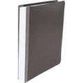 Pressboard Report Cover With Tyvek Reinforced Hinge, Two-piece Prong Fastener, 3" Capacity, 8.5 X 11, Black/black