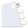Legal Index Tabs, 1/5-cut Tabs, White, 1" Wide, 416/pack