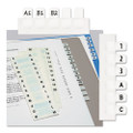 Legal Index Tabs, 1/12-cut Tabs, A-z, White, 0.44" Wide, 104/pack