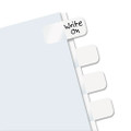 Legal Index Tabs, 1/5-cut Tabs, White, 1" Wide, 104/pack
