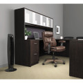 Alera Reception Lounge Wl Series Guest Chair, 24.21" X 24.8" X 32.67", Black Seat/back, Espresso Base