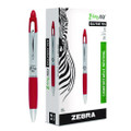 Z-grip Max Ballpoint Pen, Retractable, Medium 1 Mm, Red Ink, Silver Barrel, 12/pack