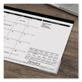 Compact Desk Pad, 18 X 11, White Sheets, Black Binding, Clear Corners, 12-month (jan To Dec): 2022
