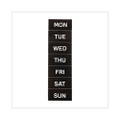 Interchangeable Magnetic Board Accessories, Days Of Week, Black/white, 2" X 1"