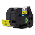 Tz Extra-strength Adhesive Laminated Labeling Tape, 1.4" X 26.2 Ft, Black On Yellow