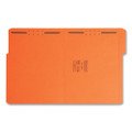 Top Tab Colored Fastener Folders, 2 Fasteners, Letter Size, Orange Exterior, 50/box