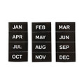 Interchangeable Magnetic Board Accessories, Months Of Year, Black/white, 2" X 1"