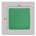 Microfiber Cleaning Cloths, 16 X 16, Green, 24/pack