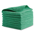 Microfiber Cleaning Cloths, 16 X 16, Green, 24/pack
