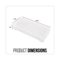 Super Stacker Pencil Box, Plastic, 8.25 X 3.75 X 1.5, Clear