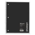 Wirebound Notebook, 5 Subject, Medium/college Rule, Black Cover, 11 X 8.5, 200 Sheets
