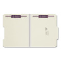 Recycled Pressboard Folders With Two Safeshield Coated Fasteners, 1" Expansion, 2/5-cut: R Of C, Letter, Gray-green, 25/box