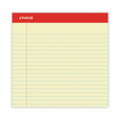 Perforated Ruled Writing Pads, Wide/legal Rule, Red Headband, 50 Canary-yellow 8.5 X 14 Sheets, Dozen