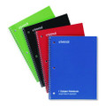 Wirebound Notebook, 1 Subject, Quadrille Rule, Assorted Covers, 10.5 X 8, 70 Sheets, 4/pack