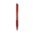 Soft Feel Ballpoint Pen, Retractable, Medium 1 Mm, Red Ink, Red Barrel, Dozen