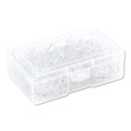 Standard Push Pins, Plastic, Clear, Silver Pin, 7/16", 200/pack