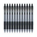 G2 Premium Gel Pen, Retractable, Fine 0.7 Mm, Black Ink, Smoke Barrel, Dozen