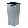 Untouchable Square Waste Receptacle, Plastic, 23 Gal, Gray Untouchable Square Waste Receptacle, Plastic, 23 Gal, Gray