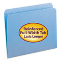 Reinforced Top Tab Colored File Folders, Straight Tabs, Letter Size, 0.75" Expansion, Blue, 100/box Reinforced Top Tab Colored File Folders, Straight Tabs, Letter Size, 0.75" Expansion, Blue, 100/box
