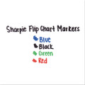 Flip Chart Marker, Broad Bullet Tip, Assorted Colors, 4/set