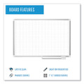 Grid Planning Board, 1 X 2 Grid, 72 X 48, White/silver