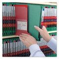 End Tab Colored Pressboard Classification Folders With Safeshield Coated Fasteners, 2 Dividers, Letter Size, Green, 10/box