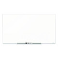 Invisamount Magnetic Glass Marker Board, Frameless, 85" X 48", White Surface